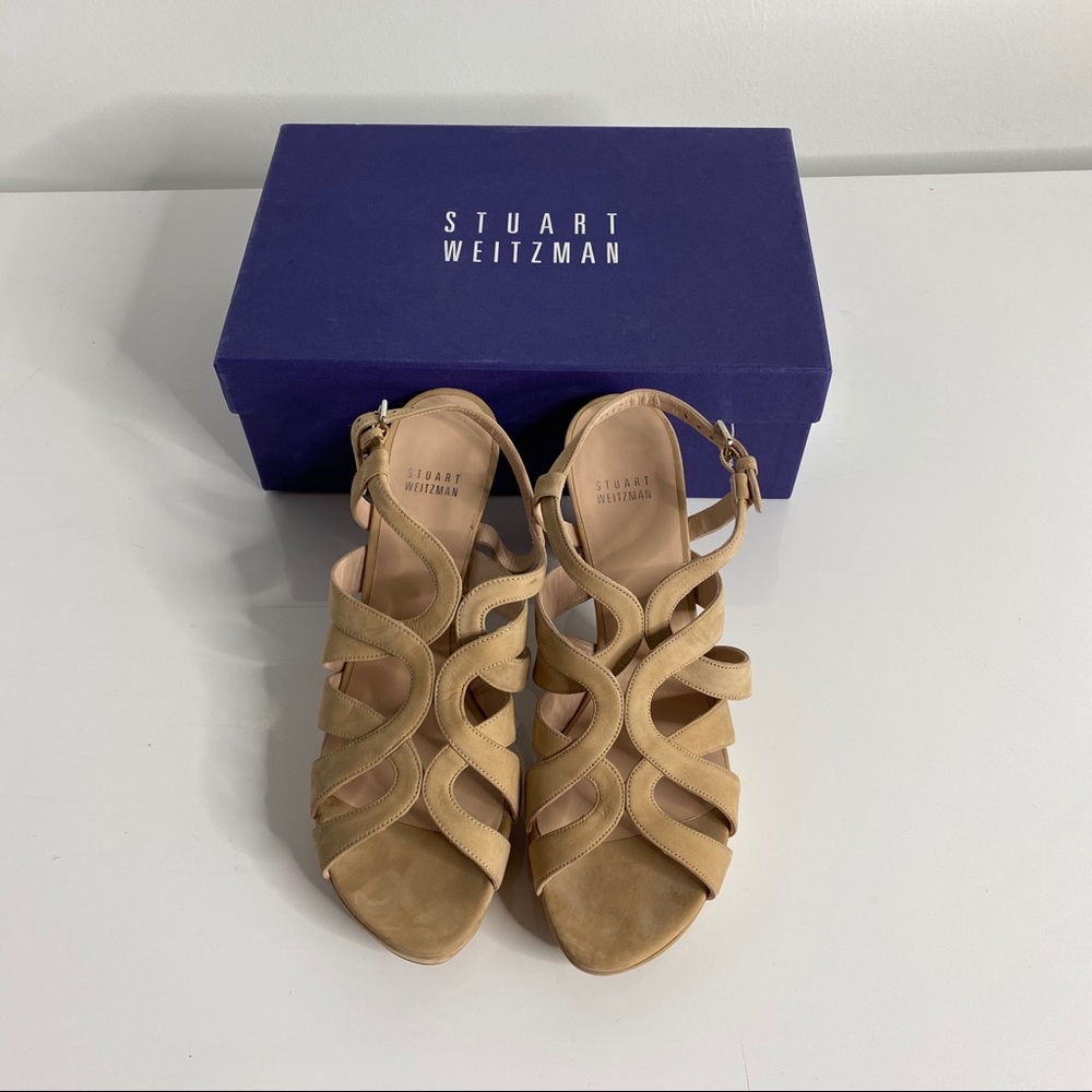 Stuart Weitzman Suede Strappy Heel